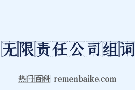 无限责任公司组词是什么意思的图片